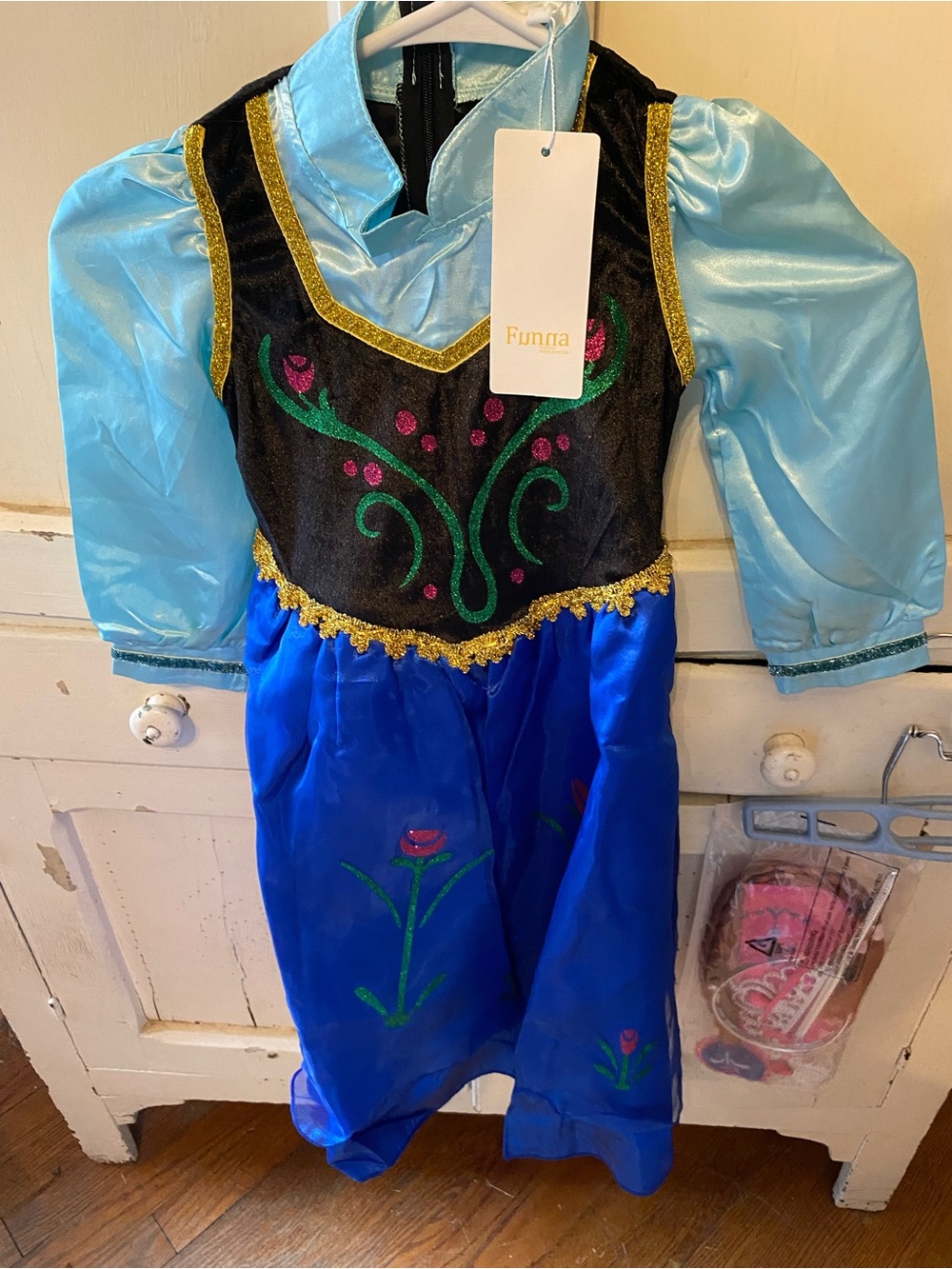 Girls' Blue & Black Princess Costume Dress